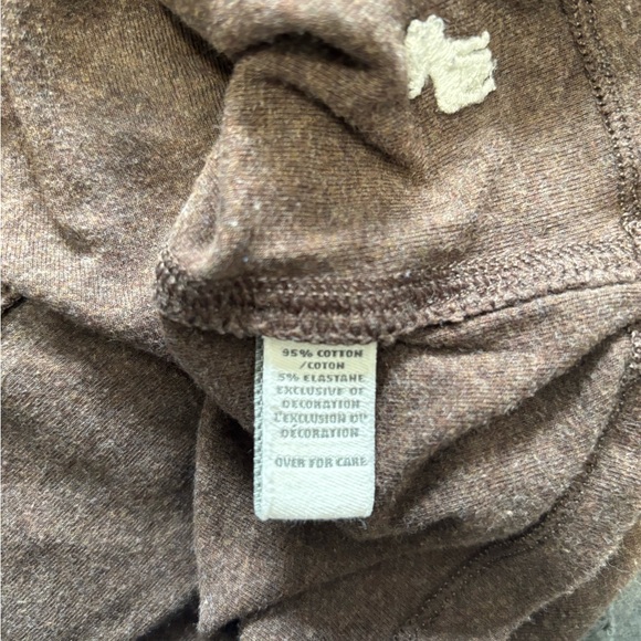 Vintage Y2K Abercrombie & Fitch Brown Long Sleeve Henley Moose Logo Size Small - Picture 5 of 6